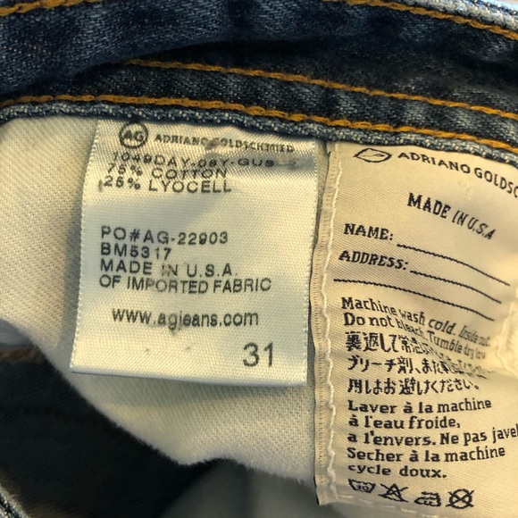 AG Adriano Goldschmied Protege Straight Leg jeans size 31 - Picture 9 of 12